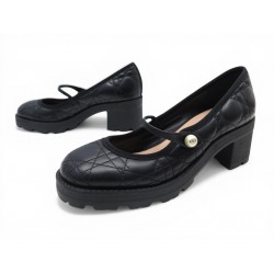 NEUF CHAUSSURES CHRISTIAN DIOR BALLERINE BALLET-D 37 KDB892CQC CUIR CANNAGE 950€