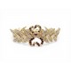 NEUF VINTAGE BRACELET YVES SAINT LAURENT DOUBLE COEUR ARTY COLLECTION 84 18.8CM