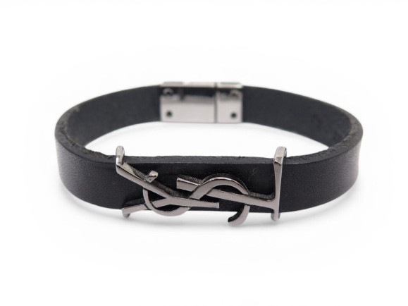 bracelet saint laurent cassandre 708815 16 cm en cuir