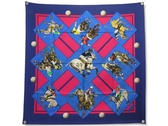  foulard hermes monde du polo cup palm beach