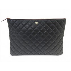 NEUF SAC CHANEL POCHETTE ZIPPEE CLASSIQUE CUIR CAVIAR MATELASSE A82545 BAG 1600€
