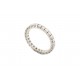 BAGUE ALLIANCE AMERICAINE T53 PAVAGE COMPLET 26 DIAMANTS 1.1CT OR BLANC 18K RING