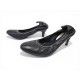 CHAUSSURES CHANEL BALLERINES SOUPLE A TALONS LOGO CC 39.5 CUIR NOIR SHOES 1200€