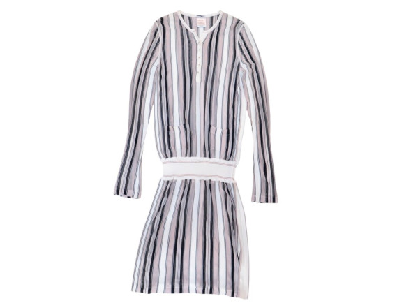 robe chanel a rayures p27539v20069 m 40 viscose