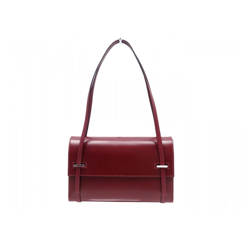 SAC A MAIN HERMES CLAQUETTE 24 CM EN CUIR BOX ROUGE HERMES PORTE EPAULE HAND BAG