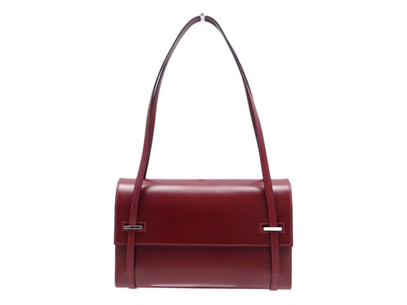 sac a main hermes claquette 24 cm en cuir box rouge