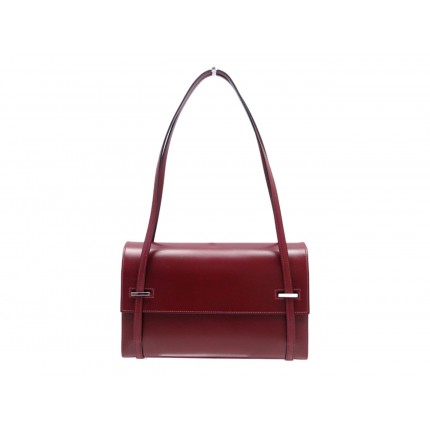 SAC A MAIN HERMES CLAQUETTE 24 CM EN CUIR BOX ROUGE HERMES PORTE EPAULE HAND BAG