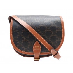 NEUF SAC A MAIN CELINE FOLCO BESACE TOILE TRIOMPHE 191502 BANDOULIERE BAG 1350€