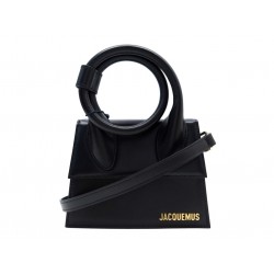 NEUF SAC A MAIN JACQUEMUS CHIQUITO NOEUD EN CUIR NOIR BANDOULIERE KNOT BAG 790€
