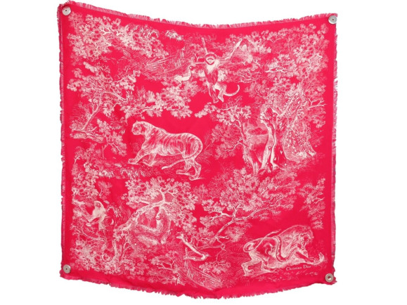  foulard dior carre 90 toile de jouy en soie rose