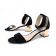 NEUF CHAUSSURES JIMMY CHOO JAIMIE 50 SANDALES A TALONS 39 DAIM NOIR SHOES 550€