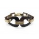 NEUF BRACELET HERMES ECUYERE H100007FD00 T2 15.5 CM CORNE & DORE BANGLE 2080€