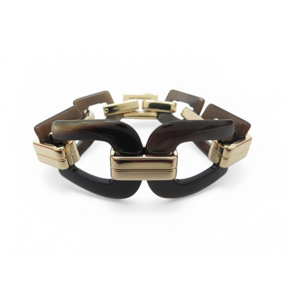NEUF BRACELET HERMES ECUYERE H100007FD00 T2 15.5 CM CORNE & DORE BANGLE 2080€