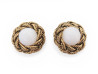 boucles d'oreilles chanel grandes puces rondes