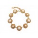 VINTAGE COLLIER CHANEL RAS DU COU MEDAILLONS EN PERLES METAL DORE CHOKER NECLACE