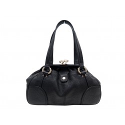 SAC A MAIN CELINE KISS-LOCK FORME DOCTEUR EN CUIR GRAINE NOIR DOCTOR BAG 1090€