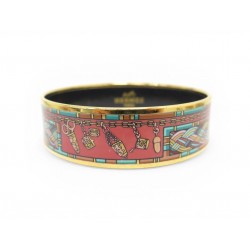 BRACELET HERMES PETITE MAIN CATHY LATHAM EN EMAIL MULTICOLORE LARGE T18.3 590€