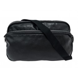 SACOCHE SAINT LAURENT MESSENGER DELAVE 396812 BANDOULIERE EN CUIR NOIR BAG 2550€