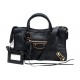NEUF SAC A MAIN BALENCIAGA METALLIC EDGE CITY SMALL 432831 CUIR NOIR BAG 2100€