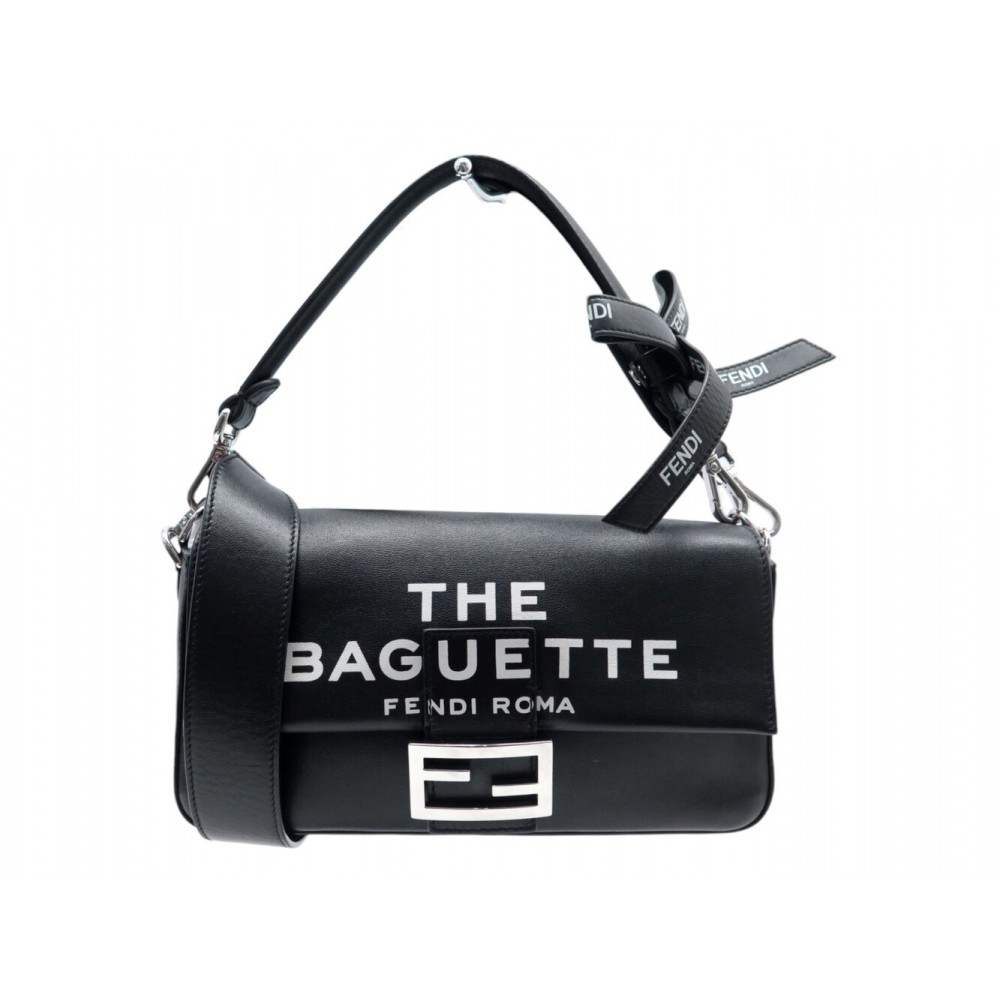 NEUF SAC A MAIN FENDI X MARC JACOBS THE BAGUETTE 8BR600 CUIR NOIR HAND BAG 3000€