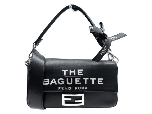 NEUF SAC A MAIN FENDI X MARC JACOBS THE BAGUETTE 8BR600 CUIR NOIR HAND BAG 3000€