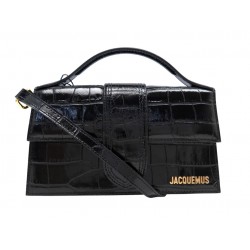 NEUF SAC A MAIN JACQUEMUS GRAND BAMBINO CUIR FACON CROCO BANDOULIERE BAG 920€