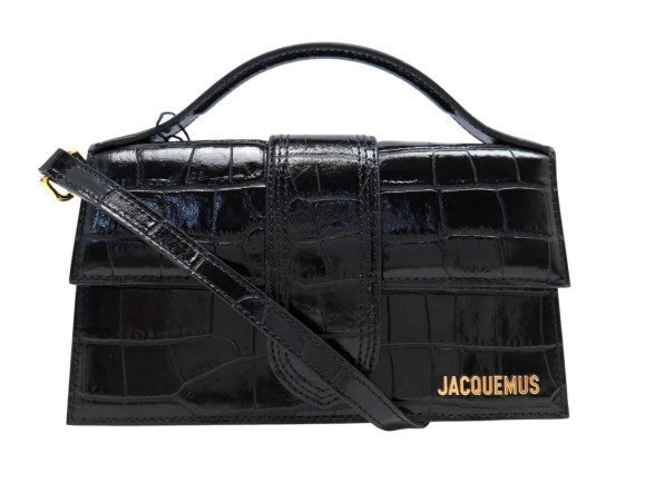 NEUF SAC A MAIN JACQUEMUS GRAND BAMBINO CUIR FACON CROCO BANDOULIERE BAG 920€