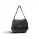 SAC A MAIN CHANEL HOBO EN CUIR MATELASSE NOIR LOGO CC QUILTED BAG PURSE 9700€