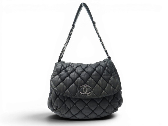 SAC A MAIN CHANEL HOBO EN CUIR MATELASSE NOIR LOGO CC QUILTED BAG PURSE 9700€