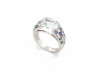 BAGUE MAUBOUSSIN NUIT D'AMOUR T52 OR PIERRE AIGUE MARINE DIAMANTS SAPHIRS 4230€