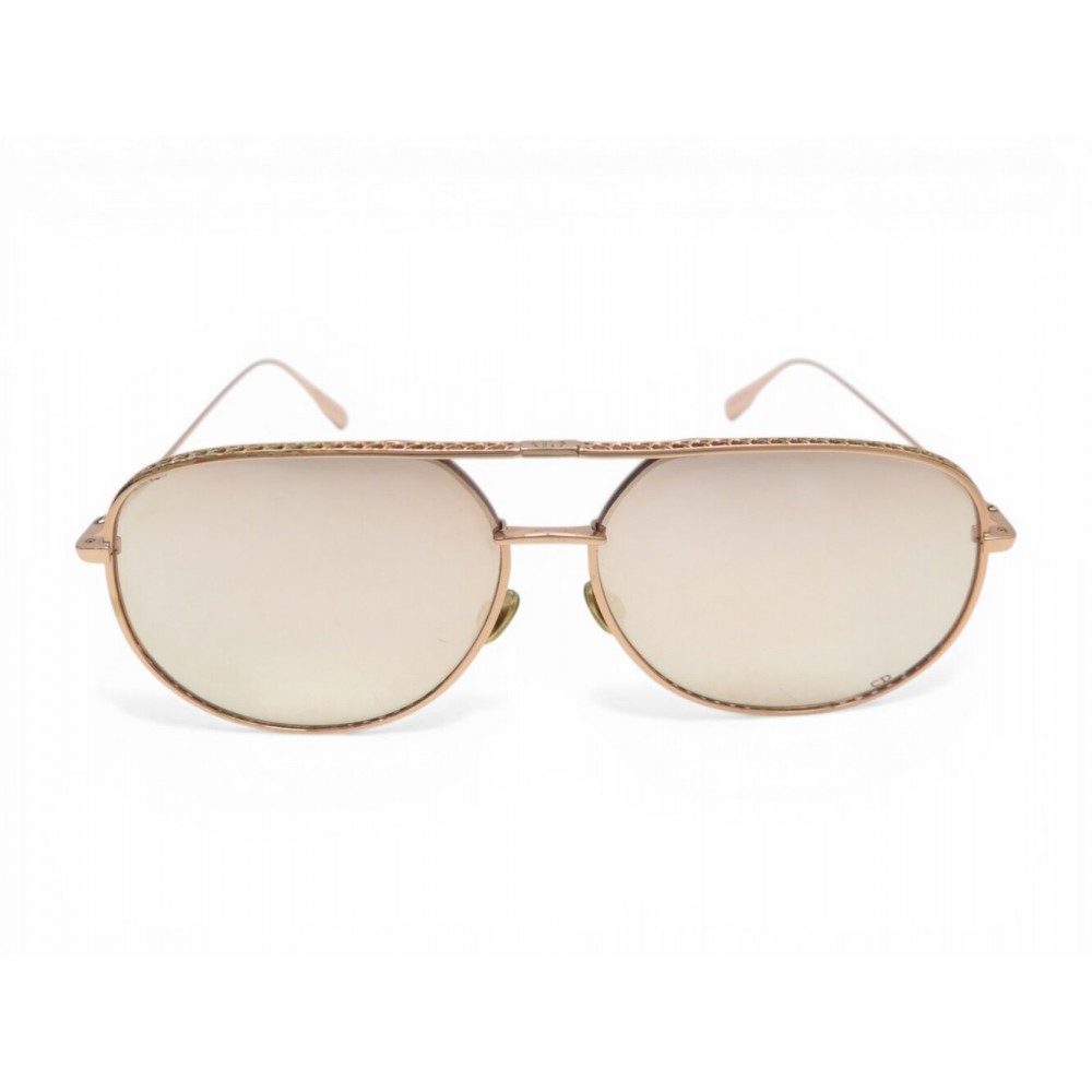 LUNETTES DE SOLEIL DIOR DIORBYDIOR DDBSQ CANNAGE METAL DORE ETUI SUNGLASSES 430€
