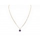 NEUF PENDENTIF POIRAY LOLITA AMETHYSTE 1 CARAT + CHAINE HISTOIRE D OR 9K 890€