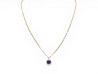 NEUF PENDENTIF POIRAY LOLITA AMETHYSTE 1 CARAT + CHAINE HISTOIRE D OR 9K 890€