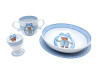 NEUF SET CHRISTIAN DIOR DIORY BEAR 2 ASSIETTES TASSE COQUETIER PORCELAINE BLEUE