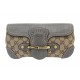 SAC A MAIN GUCCI HORSEBIT 001998 MORS EN TOILE ET CUIR POCHETTE CLUTCH BAG 800€