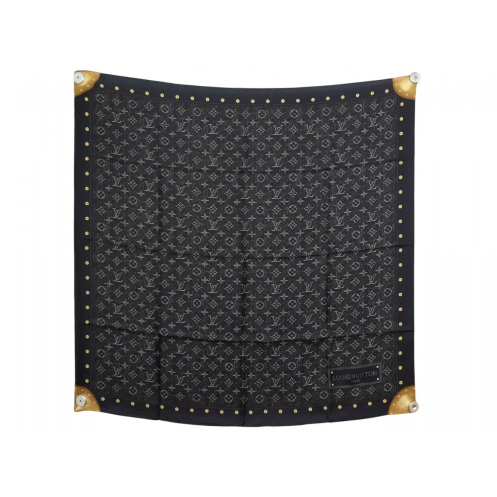 NEUF FOULARD LOUIS VUITTON MALLE MONOGRAM LV 401910 CARRE 90 EN SOIE SCARF 490€