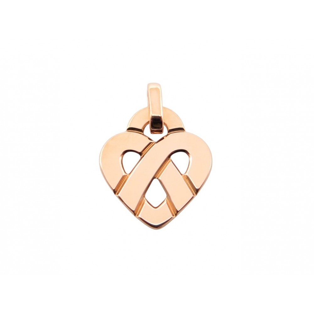 NEUF PENDENTIF POIRAY COEUR ENTRELACE PM 328313 EN OR ROSE 18K GOLD PENDANT 850€