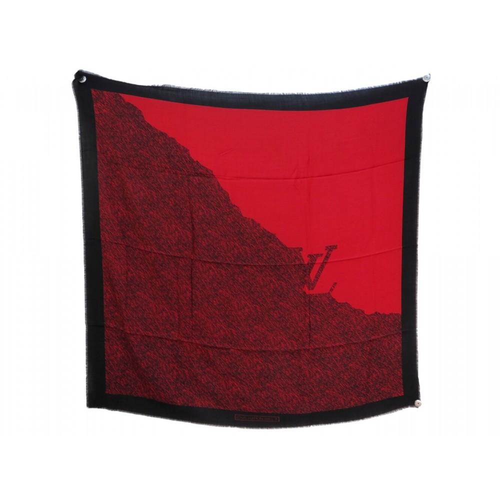 NEUF CHALE LOUIS VUITTON MONTAGNE EPI LV CARRE LAINE SOIE CACHEMIRE SHAWL 550€