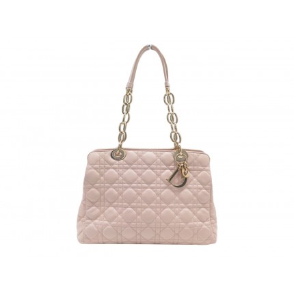 SAC A MAIN CHRISTIAN DIOR LADY SOFT CABAS CUIR CANNAGE ROSE TOTE HAND BAG 3900€