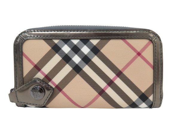 portefeuille burberry nova chek en toile tartan