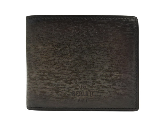 portefeuille berluti cuir ice brown pince a billet