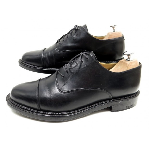 CHAUSSURES PARABOOT 9 43 RICHELIEU DOUBLE SEMELLE EN CUIR NOIR BLACK SHOES 420€