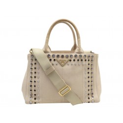 SAC A MAIN PRADA SHOPPING CANAPA 1BG642 CABAS TOILE BANDOULIERE TOTE BAG 2100€