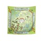 NEUF FOULARD HERMES NEIGE D'ANTAN EN SOIE VERT CARRE 90 CM BOITE SILK SCARF 350€