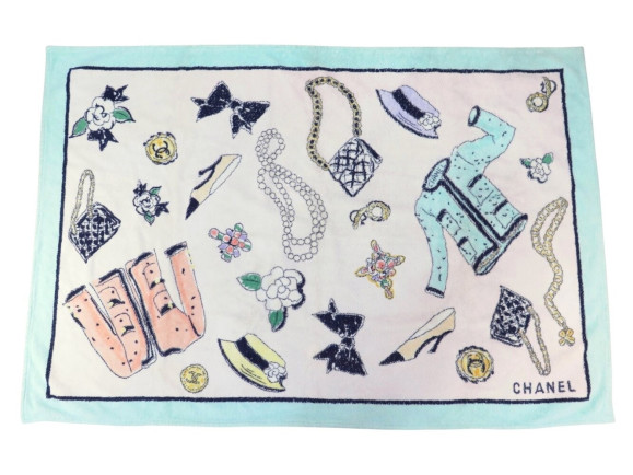 drap de bain chanel serviette de plage sac a main 2.55