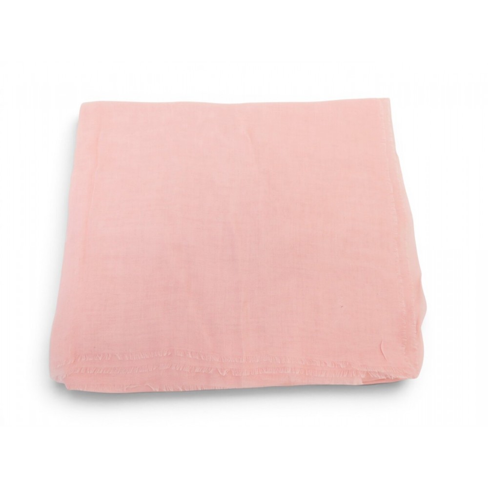 ETOLE FOULARD CHANEL LOGO CC 140X200 CM EN CACHEMIRE SOIE ROSE SHAWL SCARF 1380€