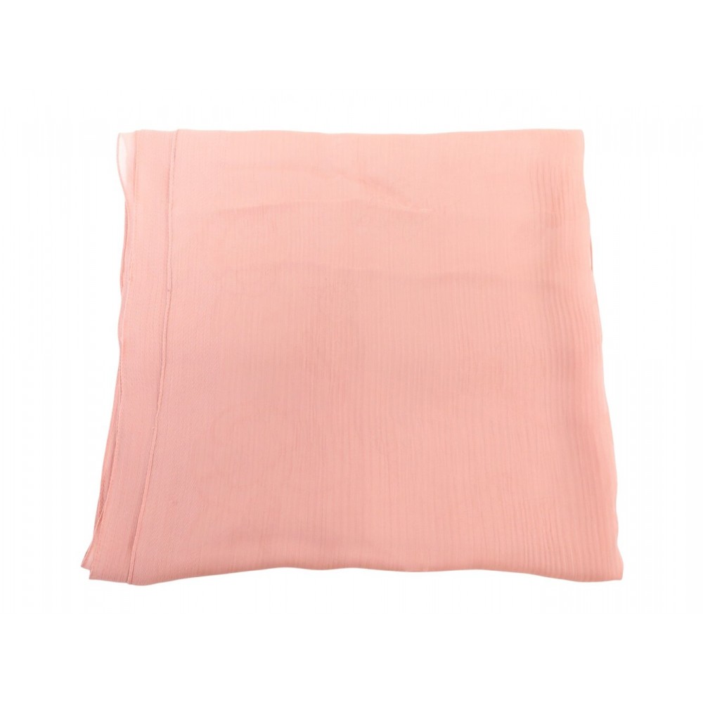 ETOLE FOULARD CHANEL CAMELIA 64X200 EN MOUSSELINE DE SOIE ROSE SHAWL SCARF 1090€