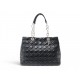 NEUF SAC A MAIN CHIRSTIAN DIOR LADY SOFT CUIR CANNAGE NOIR TOTE HAND BAG 3900€