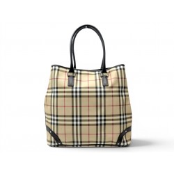 NEUF SAC A MAIN BURBERRY NOVA TOILE CHECK TARTAN BEIGE LARGE TOTE HAND BAG 1400€