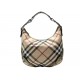 SAC A MAIN BURBERRY BARTON TOILE TARTAN CHECK BEIGE CANVAS HOBO HAND BAG 1400€